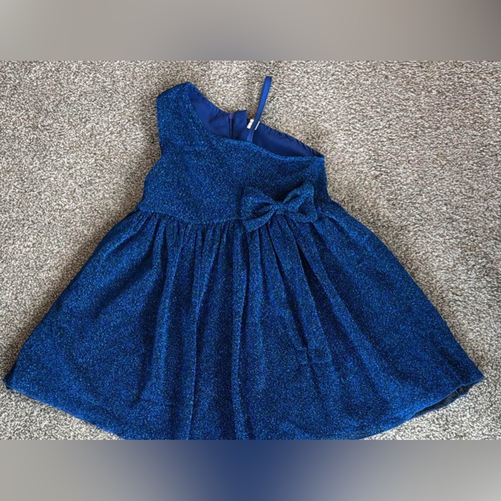 Sparkling Blue Dress with Bow